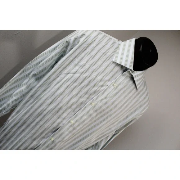 Banana Republic Dress Shirt French Cuff Striped Long Sleeve Mens XL 17-17.5 - Picture 3 of 11